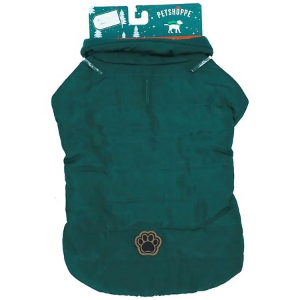 NWT PETSHOPPE Reversible Coat, Large, Green